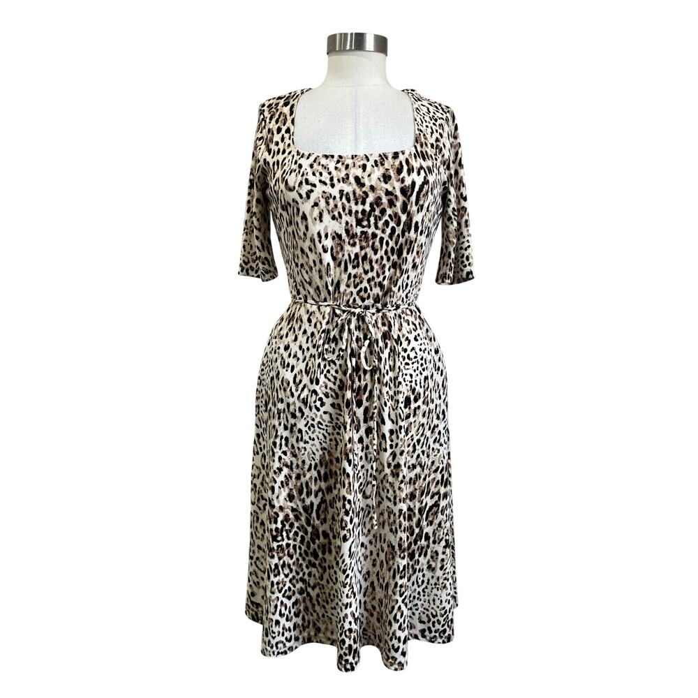 Banana Republic Square Neck Wrinkle Resistant Dress Pockets Workwear Size Small